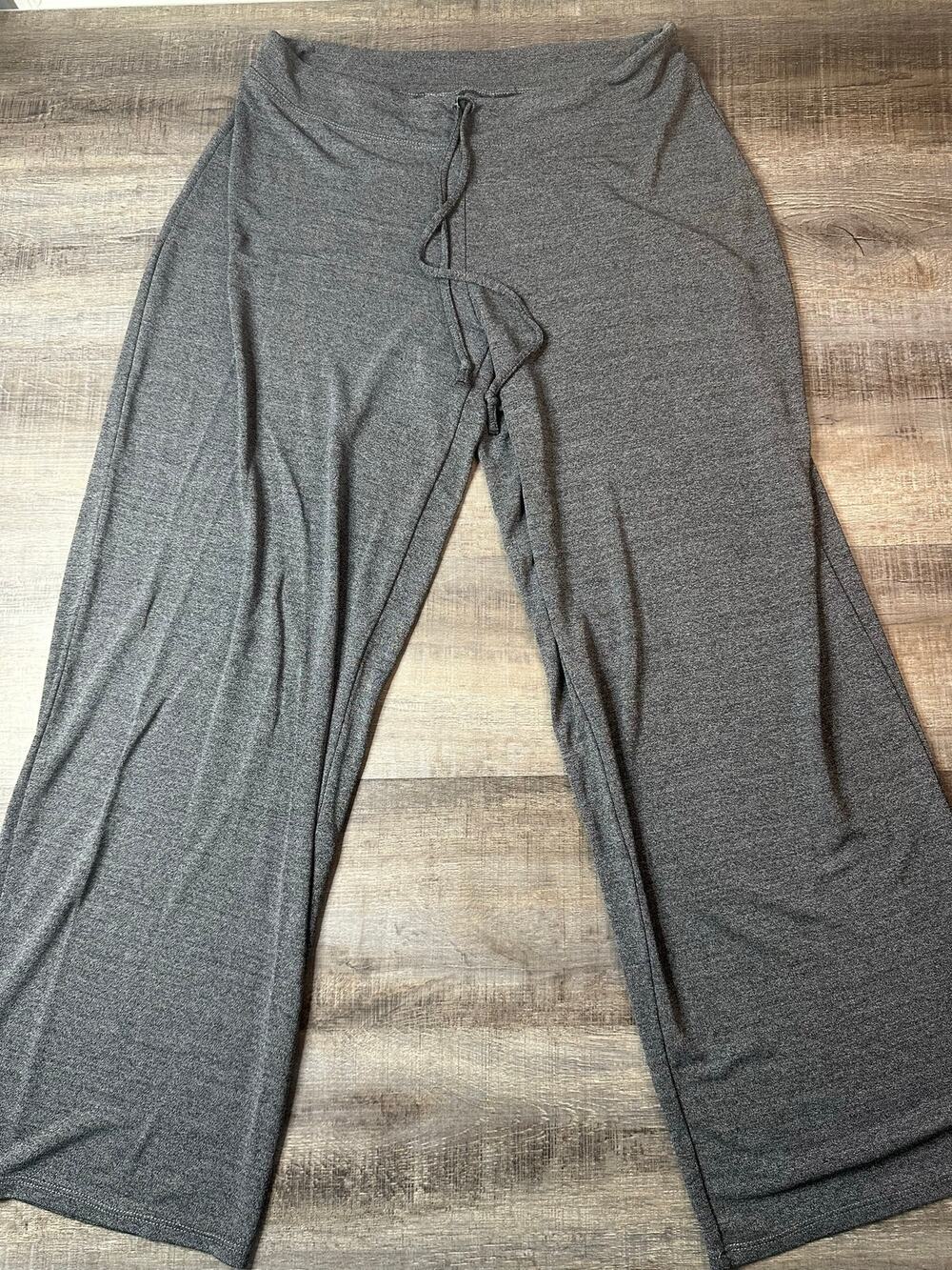 Max Studio Grey Wide Leg Lounge Pants Size Medium Made in USA